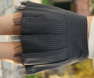 034- Kadın Kemer Detaylı Mini Etek 