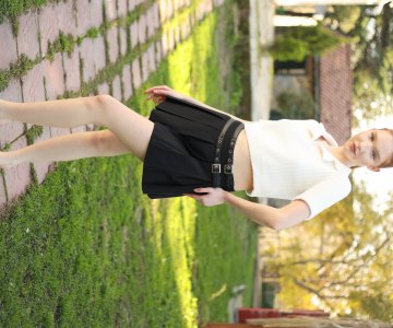 033- Kadın Pileli Mini Etek 